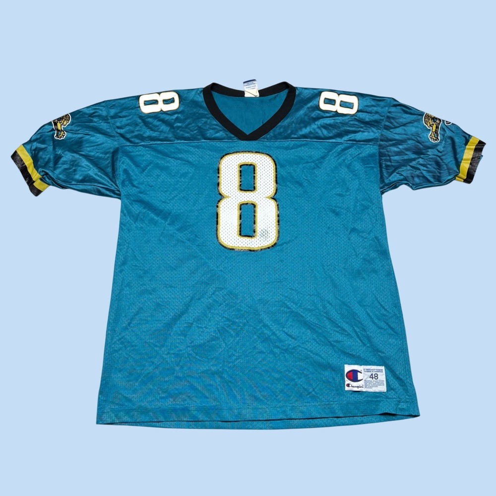 Vintage Champion Jacksonville Jaguars Mark Brunell 8 Jersey Teal Mens 48 XL